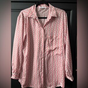 Zara Pink Chain Print Shirt